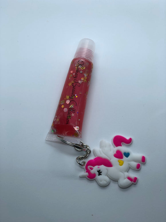 Cherry drop key chain lipgloss